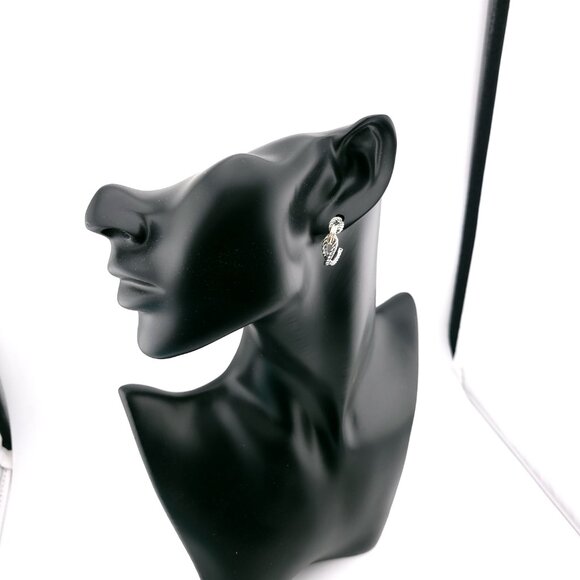 David Yurman Sterling Silver & 18k Gold 22mm Cable Loop Hoop Earrings - Picture 3 of 9